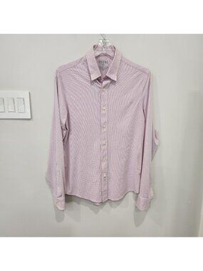 Rhone Men’s Pink Commuter Pro Slim Shirt Button Up Spread Collar Office Sz Small